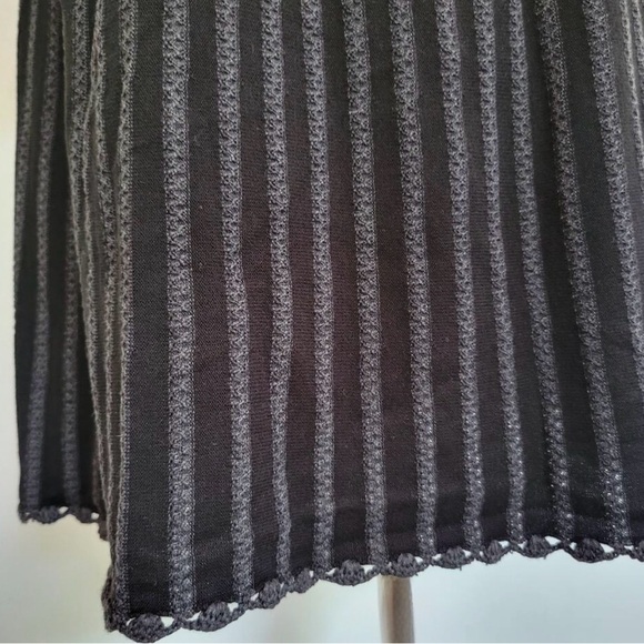 Calvin Klein Knit Gray/Charcoal Sweater Fit & Flare Pleated Dress size Medium - Picture 5 of 10